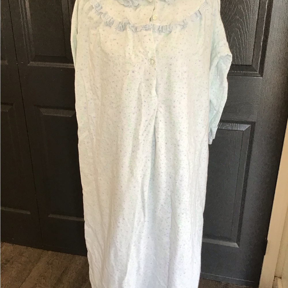Carolee Light Blue Flannel Nightgown Vintage